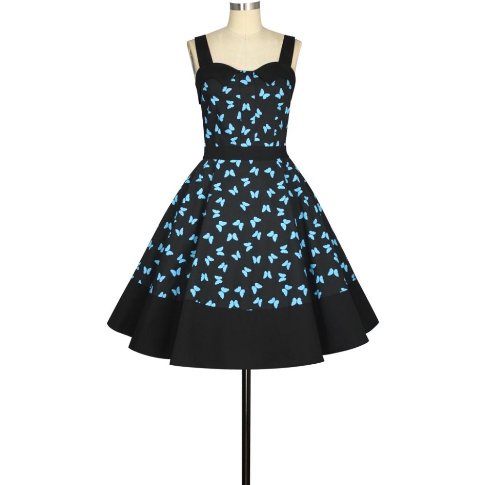 Butterfly Pin Up Pocket Clothing Dress